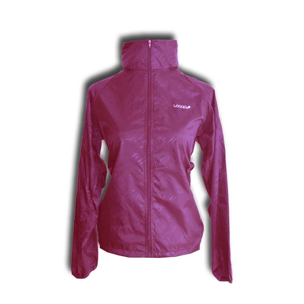 Chaqueta Rompeviento | UNISEX | Magenta - LOOOP antifluido montaña versatil impermeable waterproof dwr goretex tatoo explorer nike columbia north face outdoor ecuador tienda oferta saldo promociones 2x1 cupon descuento oferta capucha material