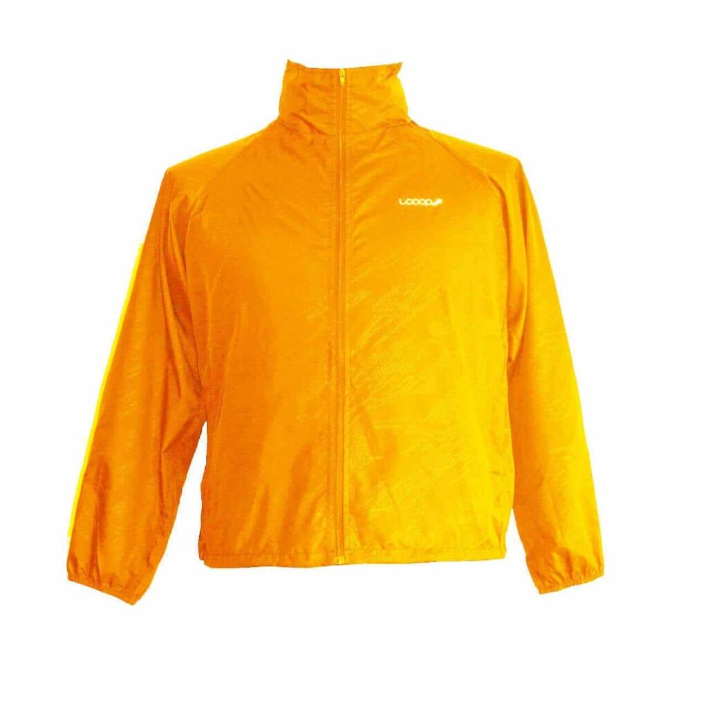 Chaqueta Rompeviento | UNISEX | Naranja - LOOOP antifluido montaña versatil impermeable waterproof dwr goretex tatoo explorer nike columbia north face outdoor ecuador tienda oferta saldo promociones 2x1 cupon descuento oferta capucha material
