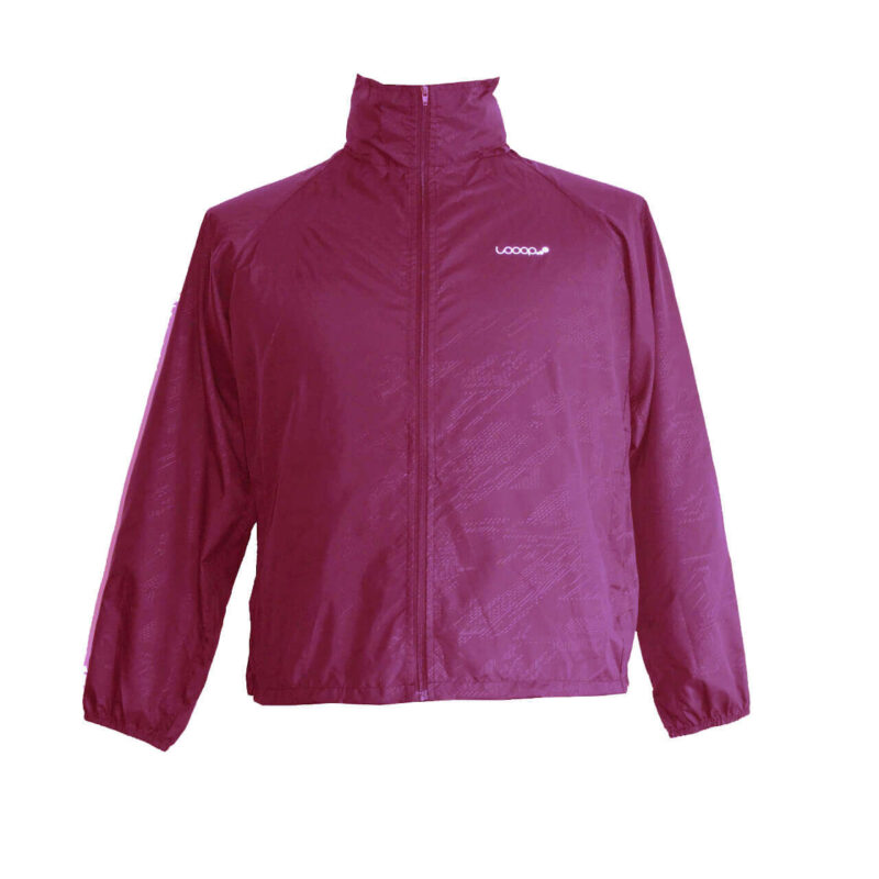 Chaqueta Rompeviento | UNISEX | Magenta - LOOOP antifluido montaña versatil impermeable waterproof dwr goretex tatoo explorer nike columbia north face outdoor ecuador tienda oferta saldo promociones 2x1 cupon descuento oferta capucha material