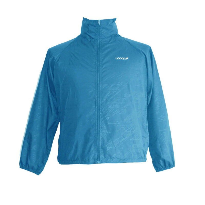 Chaqueta Rompeviento | UNISEX | Azul celeste - LOOOP antifluido montaña versatil impermeable waterproof dwr goretex tatoo explorer nike columbia north face outdoor ecuador tienda oferta saldo promociones 2x1 cupon descuento oferta capucha material