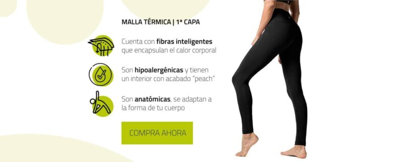 Mallas térmicas hibridas | 1° & 2º CAPA | SHE | Negro malla termica primera capa pantalon frio columbia north face quito ecuador montaña nevado
