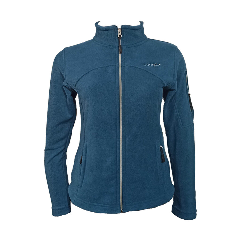 Chaqueta Full Zip Fleece | 2° CAPA | SHE Azul Petróleo
