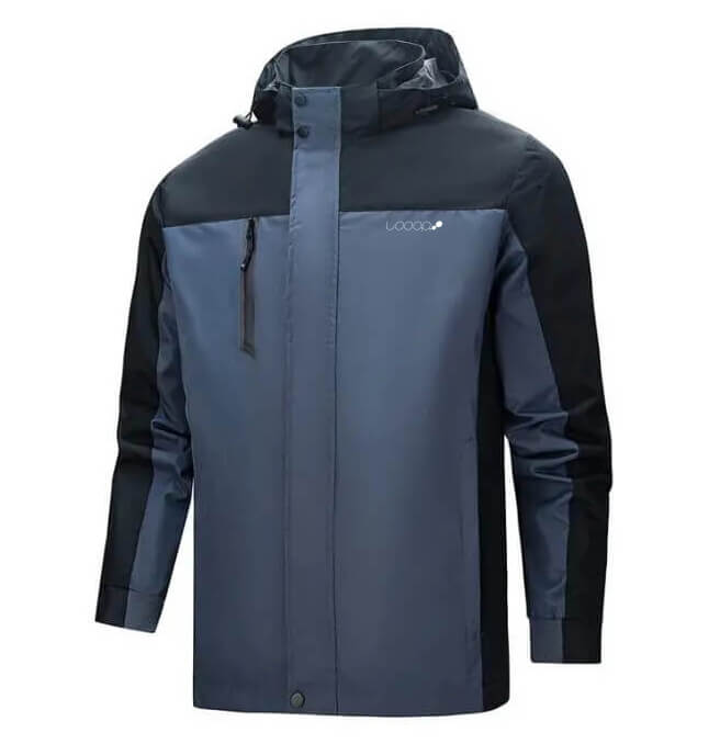 Chaqueta de montaña para hombre, impermeable, resistente al viento, lluvia,  para otoño, de una sola capa, ligera, casual, con capucha