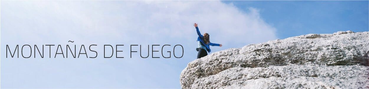 MONTAÑAS DE FUEGO banner categoria tienda online montaña senderismo ecuador quito cotopaxi tatoo explorer mochila down goretex impermeable termica plumas bota waterproof equipos chompa chaqueta pantalon
