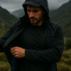 Camiseta térmica BASIC hibrida | 1° & 2º CAPA | Unisex Chaqueta Softshell Trailguard | UNISEX | Negro-Azul