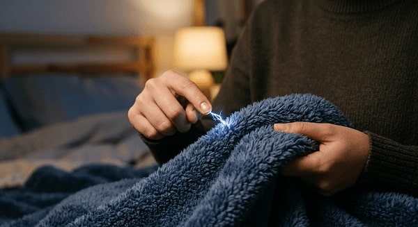 Cómo quitar electricidad estática de las cobijas y tejidos?